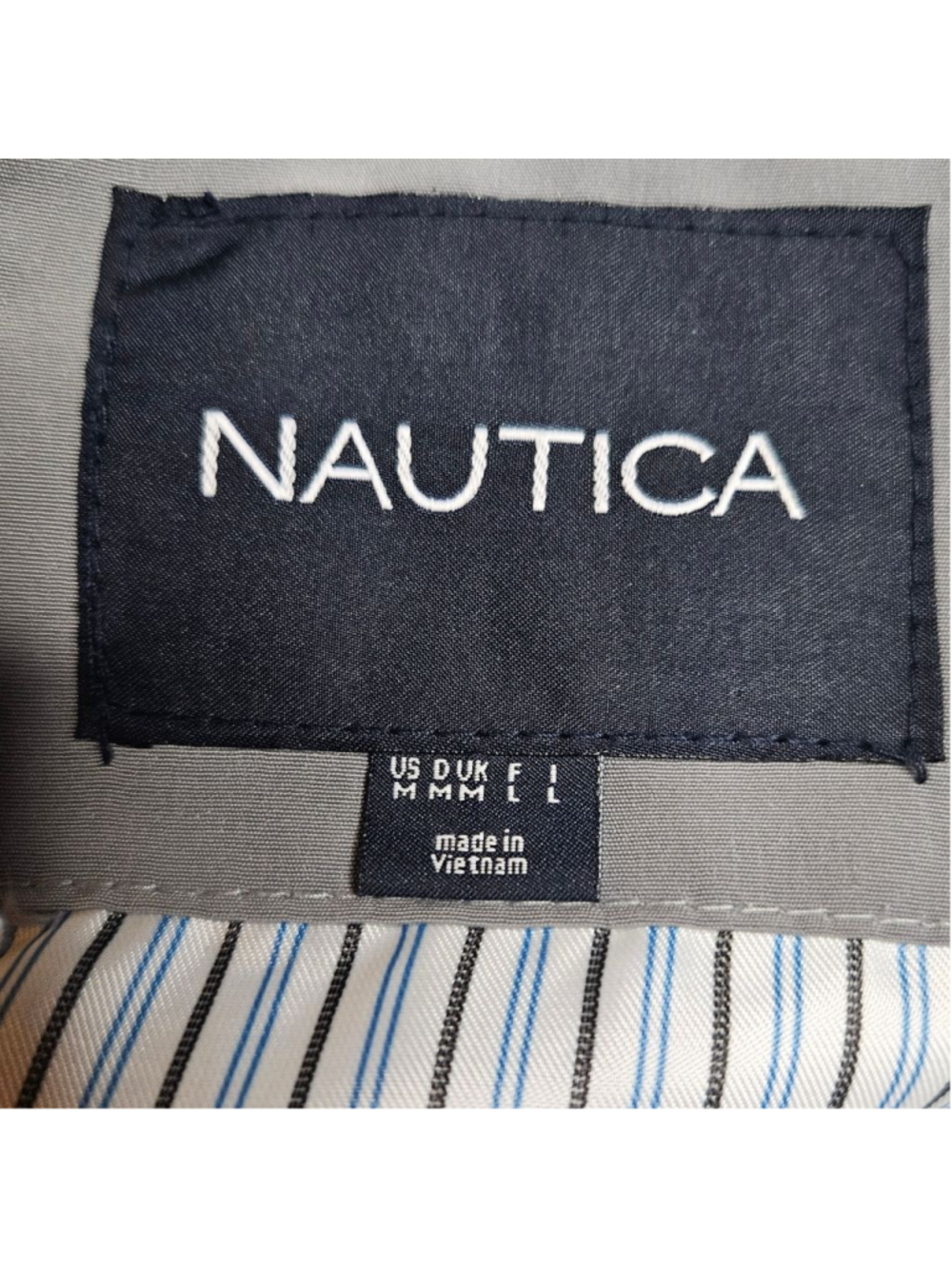 Nautica Medium Gray Wide Sleeve Lightweight Jacket - Picture 5 of 7